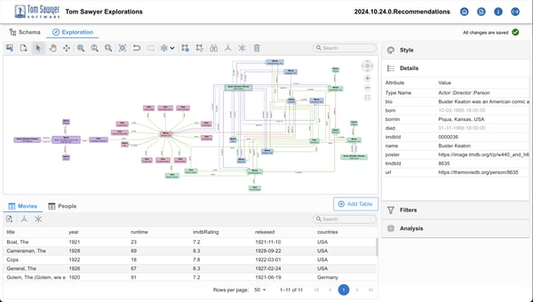 Table views are searchable and synchronized with the drawing view to enhance the data investigation experience.